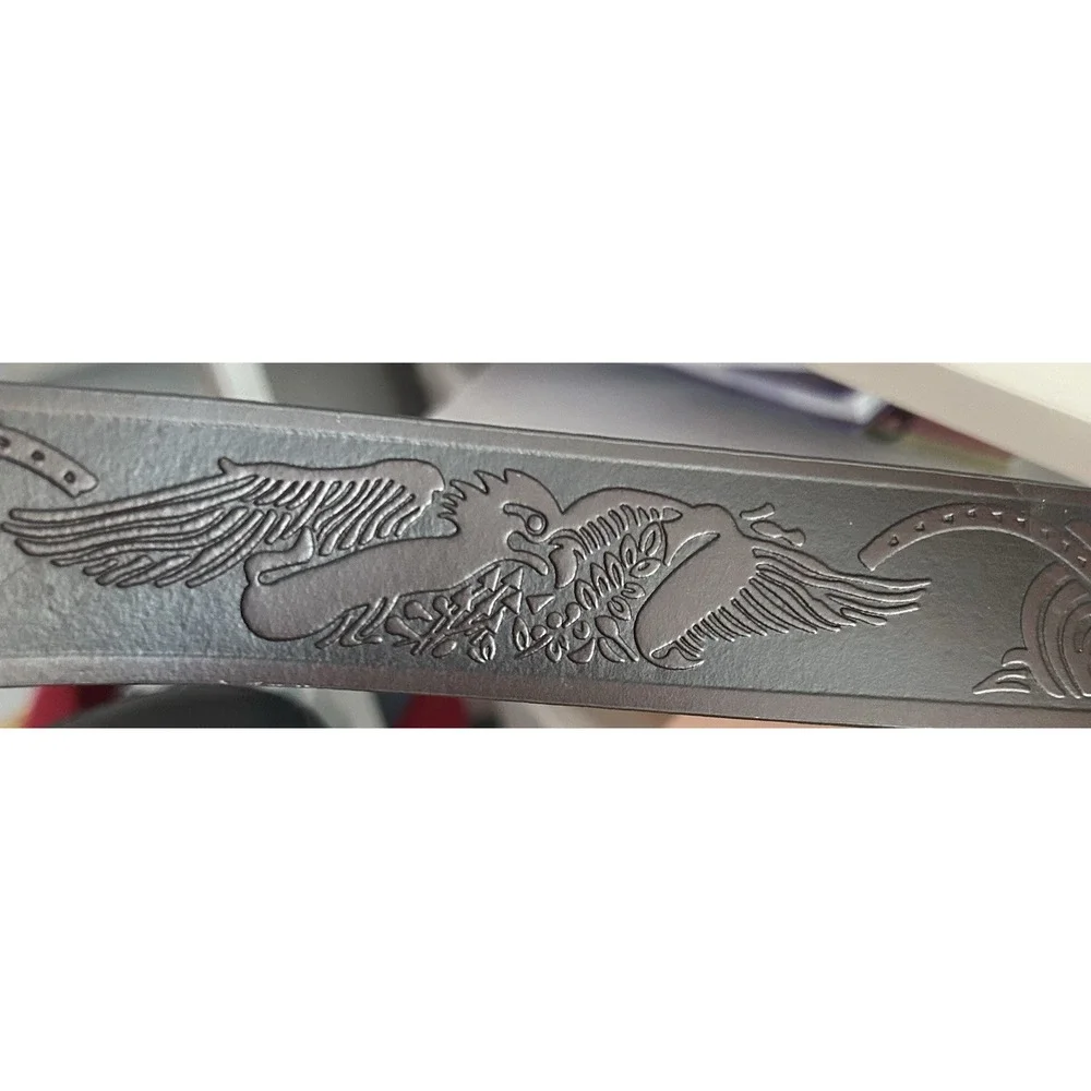 Wrangler embossed leather